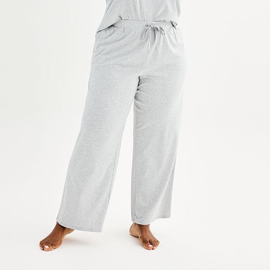  Plus Size Sonoma Goods For Life® Cotton Modal Open Hem Sleep Pants
