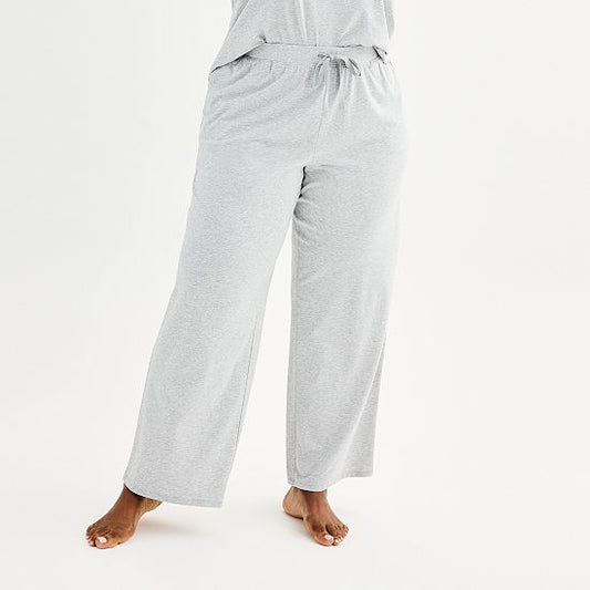  Plus Size Sonoma Goods For Life® Cotton Modal Open Hem Sleep Pants