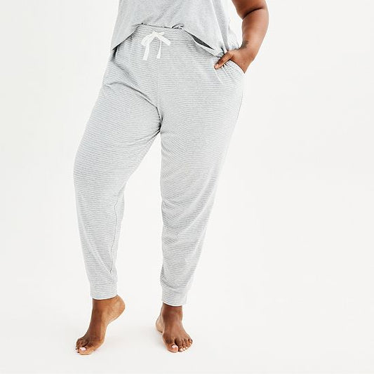  Plus Size Sonoma Goods For Life® Cotton Modal Cuffed Sleep Pants