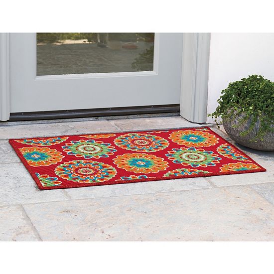  Sonoma Goods For Life® Floral Medallion Indoor/Outdoor Area Rug
