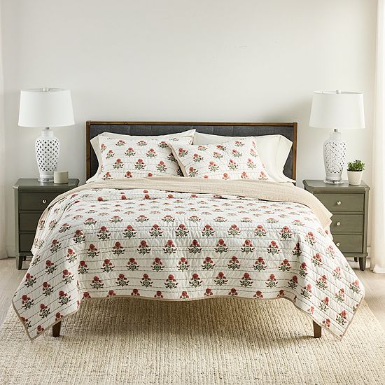  Sonoma Goods For Life® Caledonia Pick Stitch Embroidered Quilt Or Sham