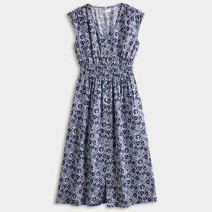  Women's Sonoma Goods For Life® Smocked Button Front Midi Dress