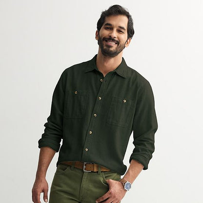  Men's Sonoma Goods For Life® Supersoft Flannel Button-Down Shirt