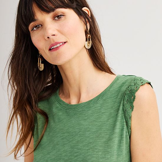  Women's Sonoma Goods For Life® Crochet Muscle Tee