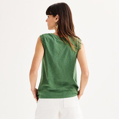  Women's Sonoma Goods For Life® Crochet Muscle Tee