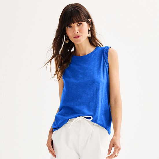  Women's Sonoma Goods For Life® Crochet Muscle Tee