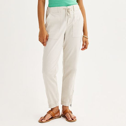  Women's Sonoma Goods For Life® Zip Hem Core Utility Jogger Pants