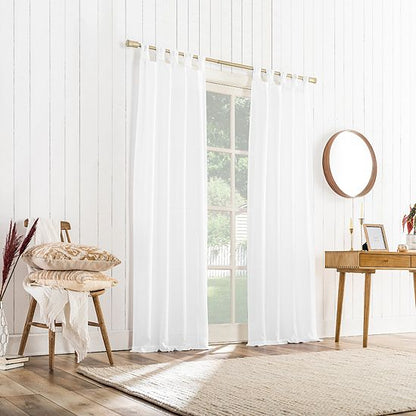  Sonoma Goods For Life® Hayes Semi-Sheer Tab Top Set Of 2 Curtain Panels