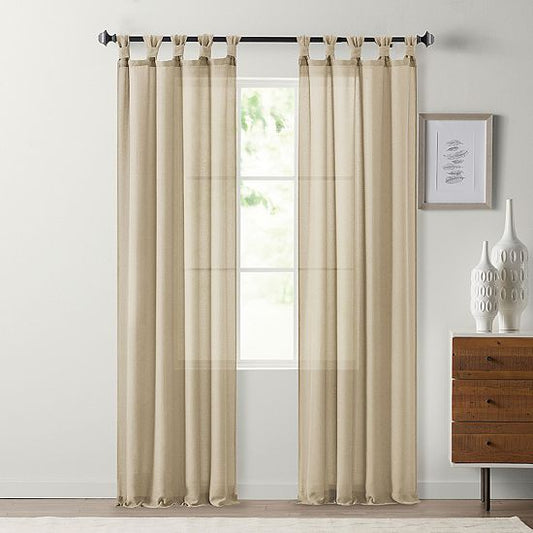  Sonoma Goods For Life® Hayes Semi-Sheer Tab Top Set Of 2 Curtain Panels