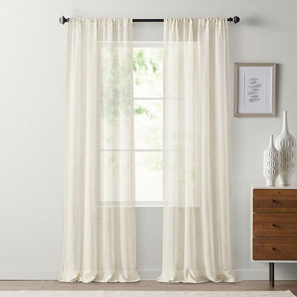  Sonoma Goods For Life® Kemi Semi-Sheer Rod Pocket Set Of 2 Curtain Panels
