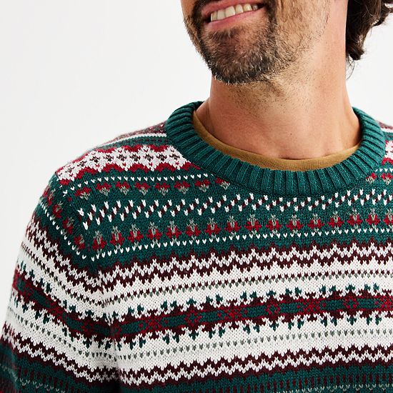  Men's Sonoma Goods For Life® Fair Isle Crewneck Sweater