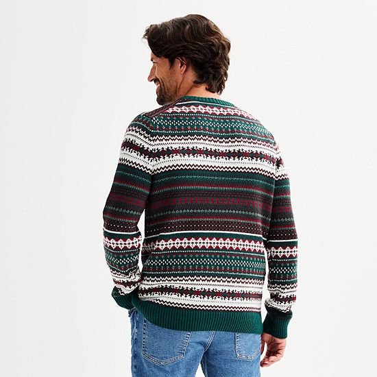  Men's Sonoma Goods For Life® Fair Isle Crewneck Sweater