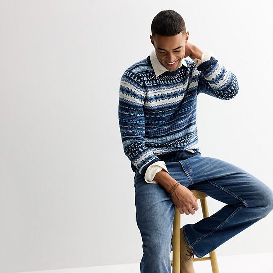  Men's Sonoma Goods For Life® Fair Isle Crewneck Sweater