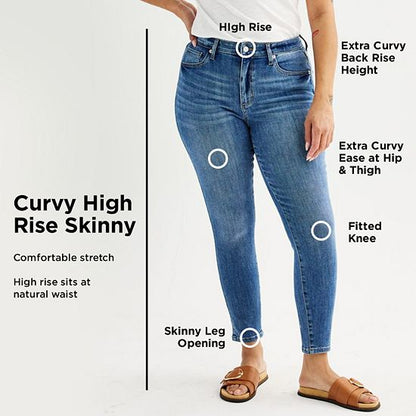  Women's Sonoma Goods For Life® High Rise Curvy Skinny Jeans