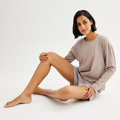  Women's Sonoma Goods For Life® Drop-Shoulder Long Sleeve Sleep Tee
