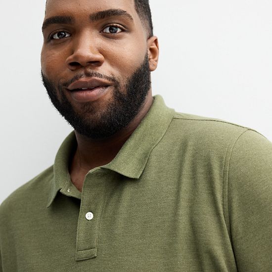  Big & Tall Sonoma Goods For Life® Long Sleeve Pique Polo