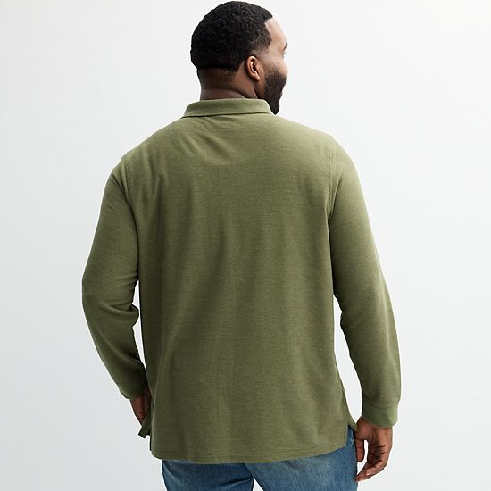  Big & Tall Sonoma Goods For Life® Long Sleeve Pique Polo