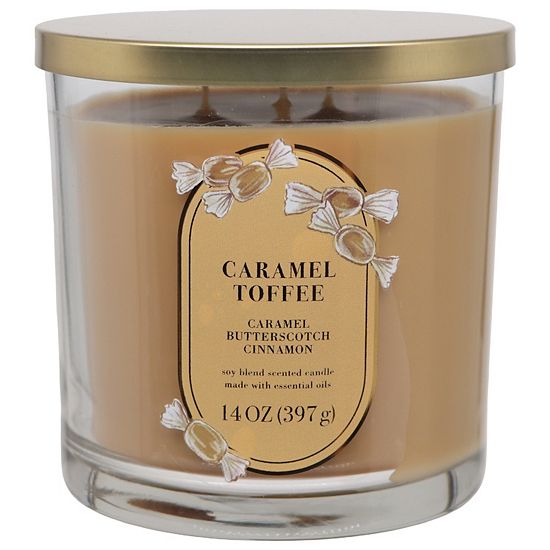  Sonoma Goods For Life® Caramel Toffee 14-oz. Single Pour Jar Candle