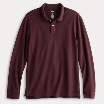  Men's Sonoma Goods For Life® Adaptive Long Sleeve Pique Polo
