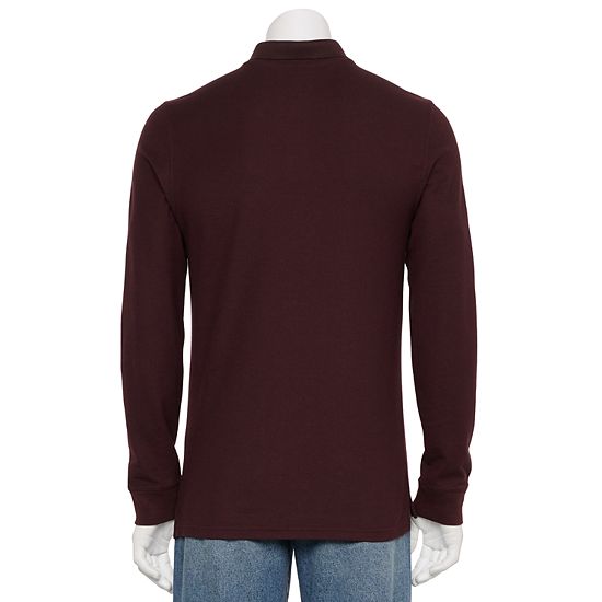  Men's Sonoma Goods For Life® Adaptive Long Sleeve Pique Polo