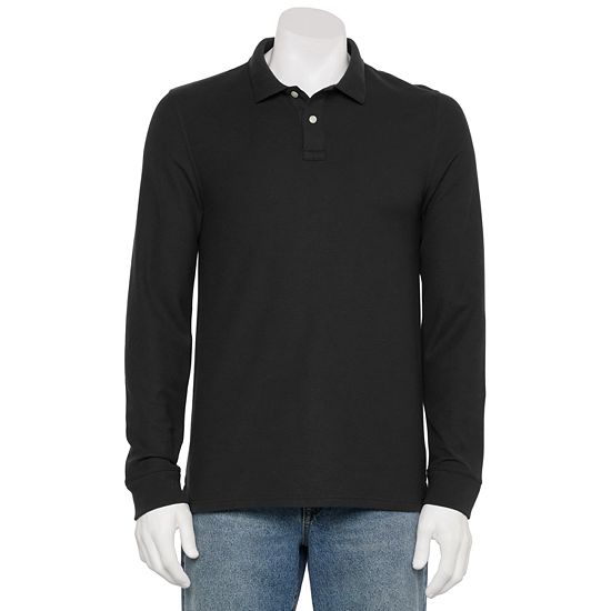  Men's Sonoma Goods For Life® Adaptive Long Sleeve Pique Polo