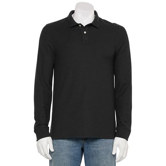  Men's Sonoma Goods For Life® Adaptive Long Sleeve Pique Polo