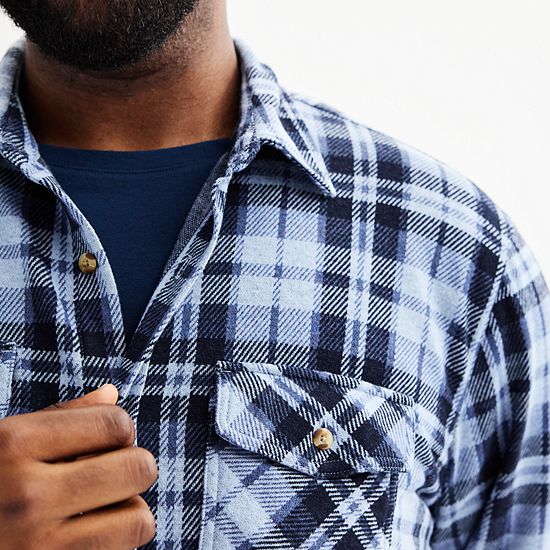  Big & Tall Sonoma Goods For Life® Long Sleeve Knit Button Down Shirt