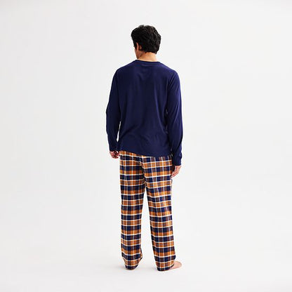  Men's Sonoma Goods For Life® 2-pc. Long Sleeve Pajama Shirt & Flannel Pajama Pants Set