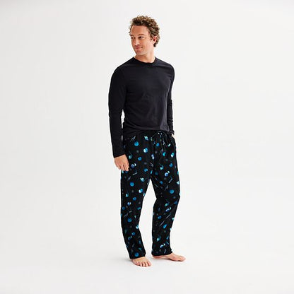  Men's Sonoma Goods For Life® 2-pc. Long Sleeve Pajama Shirt & Flannel Pajama Pants Set