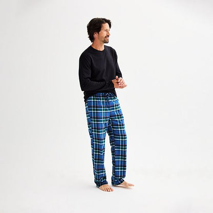  Men's Sonoma Goods For Life® 2-pc. Long Sleeve Pajama Shirt & Flannel Pajama Pants Set
