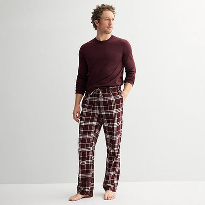  Men's Sonoma Goods For Life® 2-pc. Long Sleeve Pajama Shirt & Flannel Pajama Pants Set