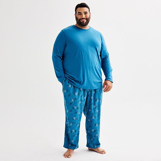  Big & Tall Sonoma Goods For Life® 2-pc. Long Sleeve Pajama Top & Flannel Pajama Pant Set