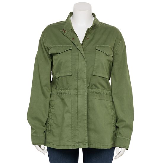  Plus Size Sonoma Goods For Life® Patch Pocket Utility Jacket
