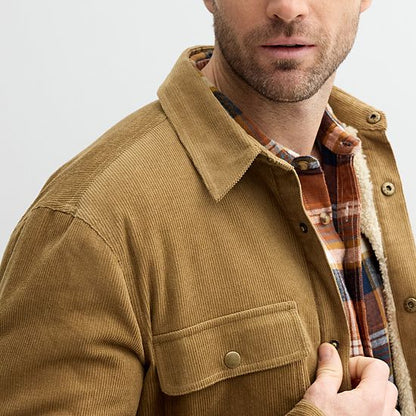  Men's Sonoma Goods For Life® Corduroy Snap Closure Jacket