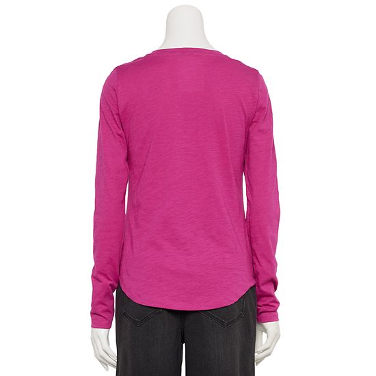  Women's Sonoma Goods For Life® Adaptive Everyday Long Sleeve V-Neck T-Shirt
