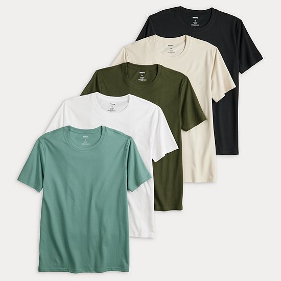  Men's Sonoma Goods For Life® Supersoft 5-Pack Crewneck Tees