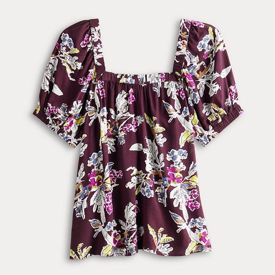  Women's Sonoma Goods For Life® Squareneck Peasant Top