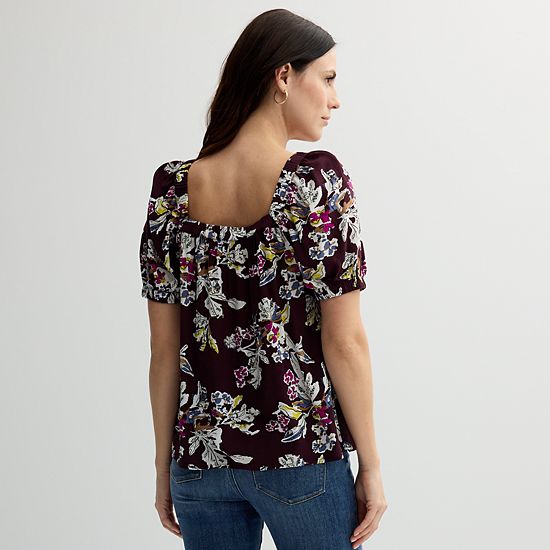  Women's Sonoma Goods For Life® Squareneck Peasant Top