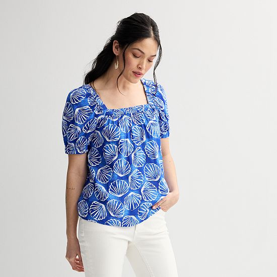  Women's Sonoma Goods For Life® Squareneck Peasant Top