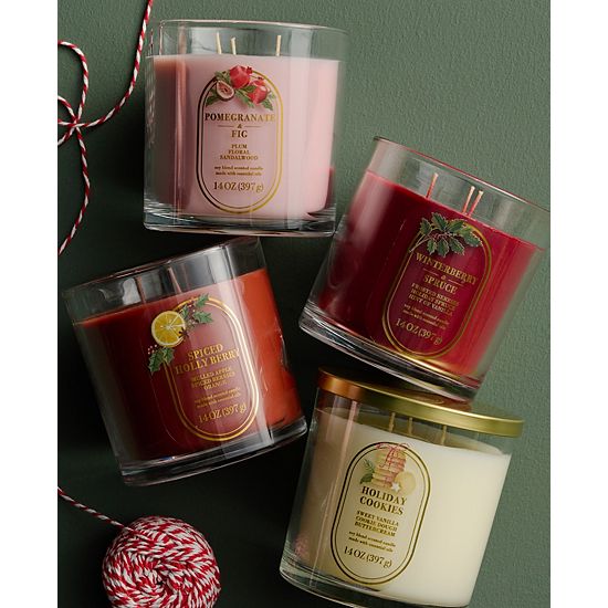  Sonoma Goods For Life® 14-oz. Winterberry & Spruce Single Pour Candle Jar