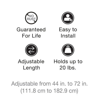  Sonoma Goods For Life® No-Rust Stainless Steel Shower Tension Rod