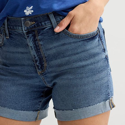  Women's Sonoma Goods For Life® Mid Rise Roll Cuff Shorts