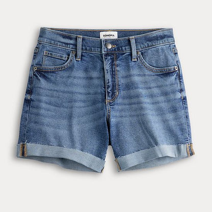  Women's Sonoma Goods For Life® Mid Rise Roll Cuff Shorts