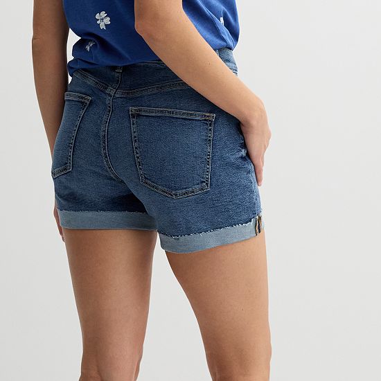  Petite Sonoma Goods For Life® Mid Rise Roll Cuff Shorts