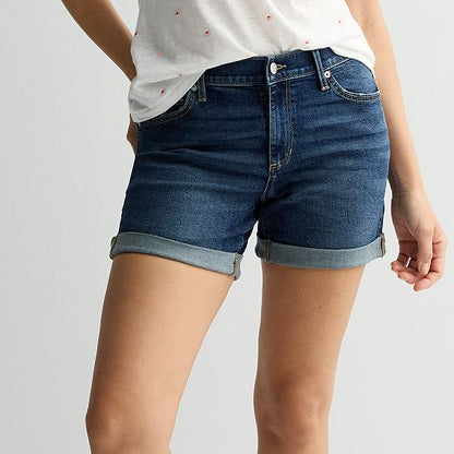  Petite Sonoma Goods For Life® Mid Rise Roll Cuff Shorts