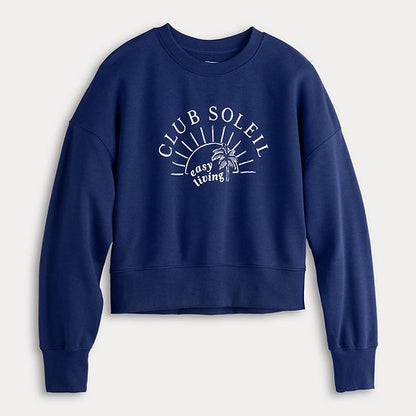  Women's Sonoma Goods For Life® Boxy Crewneck Graphic Sweatshirt