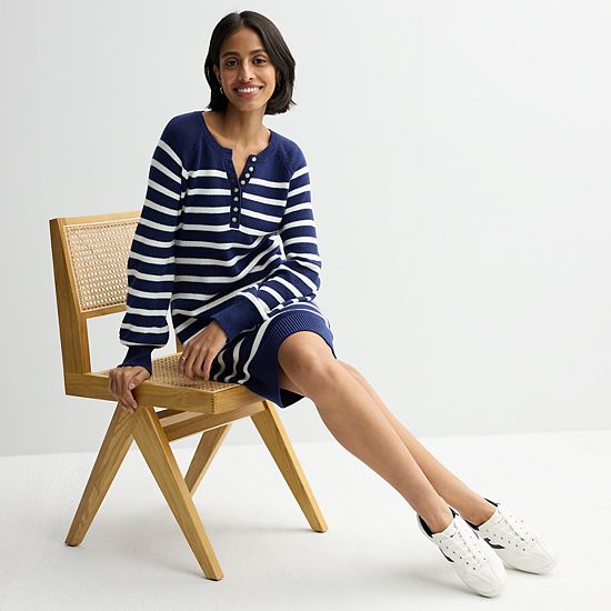  Women's Sonoma Goods For Life® Henley Sweater Dress