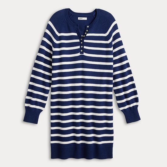  Petite Sonoma Goods For Life® Henley Sweater Dress