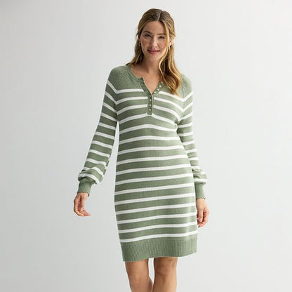  Petite Sonoma Goods For Life® Henley Sweater Dress