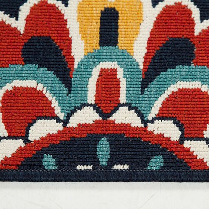  Sonoma Goods For Life® Floral Medallion Indoor / Outdoor Area Or Throw Rug